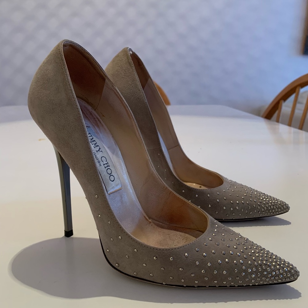 Jimmy choo Anouk grey stilettos.